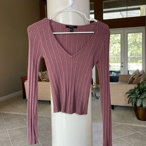 Forever 21 ribbed, long sleeve top.